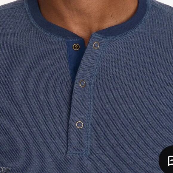 UNTUCKit Henley Textured Long-Sleeve Shirt Size XXL - Picture 3 of 6